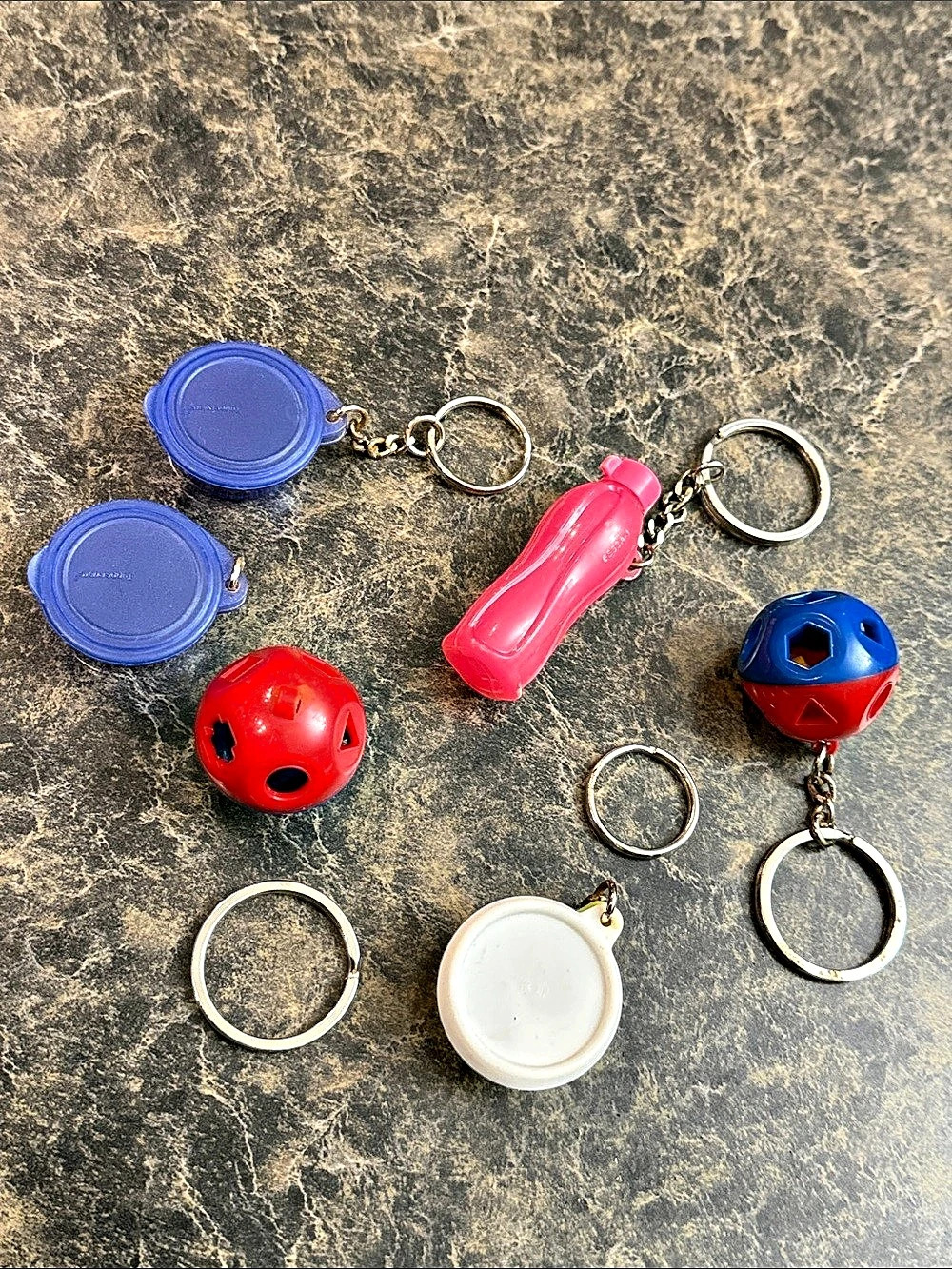 Vintage Tupperware Miniature Replica Keychains Bundle LOT